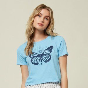 O'neill Alaskan Blue Constellation Tee Crop Large